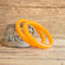 Pair of Marbled Bakelite Bangle Bracelets Yellow
