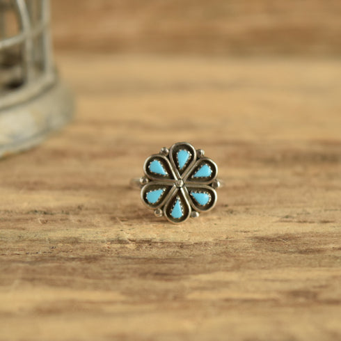 Turquoise Flower Ring