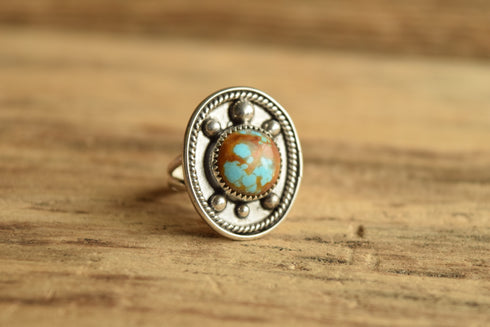 Turquoise Turtle Ring - 7 1/4