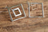 Square Sterling Silver Dangle Earrings