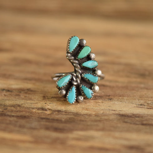Turquoise Multi-stone Ring - Size 6.5