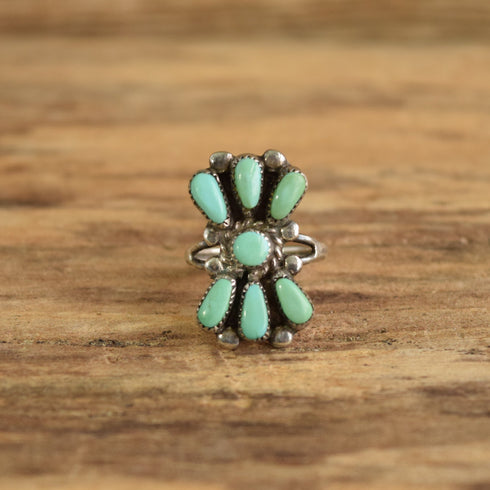 Bill & Lou Laweka Zuni Turquoise Ring - Size 6