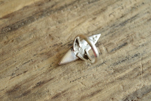 Onyx & Malachite Marquise Ring - Size 7.5