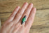 Onyx & Malachite Marquise Ring - Size 7.5