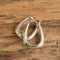 Sterling Silver Puffy Rectangle Hoop Earrings