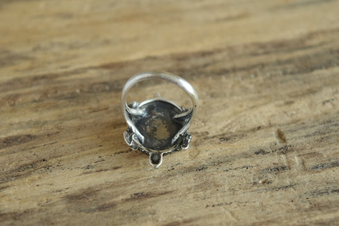 Turtle Inlay Ring - Size 8