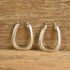 Chunky Rectangle Silver Hoops