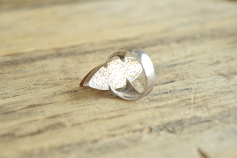 Modernist Amber Marquise Ring - Size 8