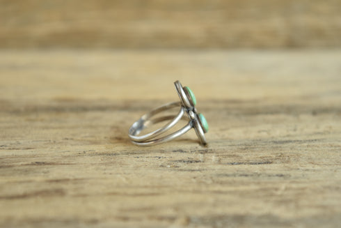 Hourglass Turquoise Ring - Size 5 1/4