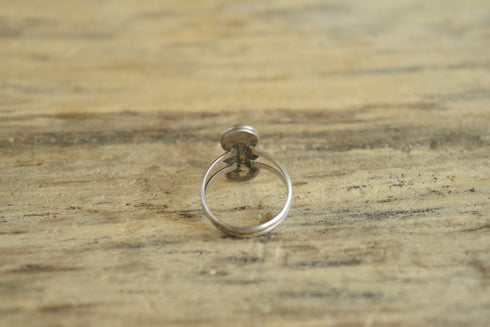 Hourglass Turquoise Ring - Size 5 1/4