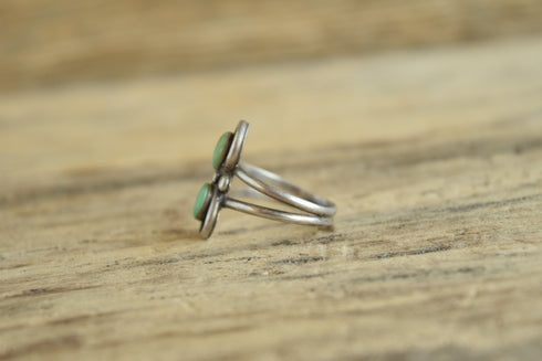 Hourglass Turquoise Ring - Size 5 1/4