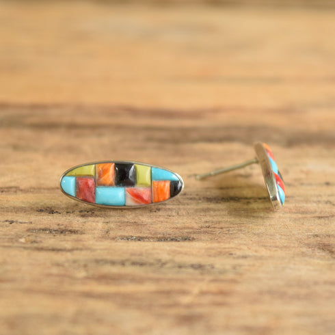 Cobblestone Inlay Earrings