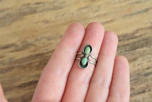 Hourglass Turquoise Ring - Size 5 1/4