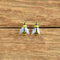 Enamel Bee Shaped insect stud earrings vintage on wood