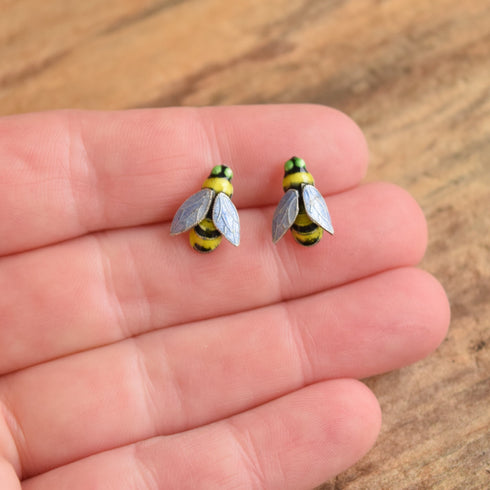 Bee Shaped Enamel Studs