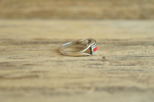 Rainbow Inlay Ring - Size 9 1/4
