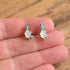 MOP Turtle Sterling Silver Stud Earrings