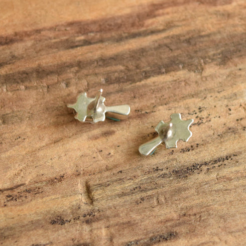 MOP Turtle Sterling Silver Stud Earrings