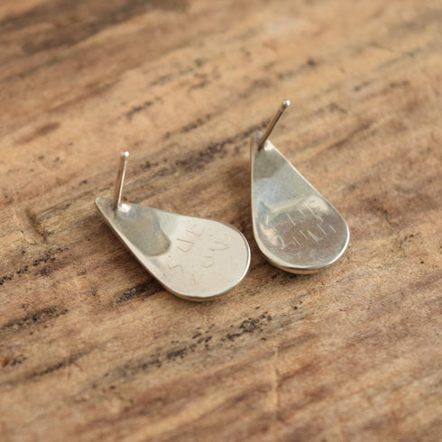 Zuni Inlay Teardrop Shaped Earrings