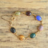 50's gold filled scarab bracelet gemstones on wood