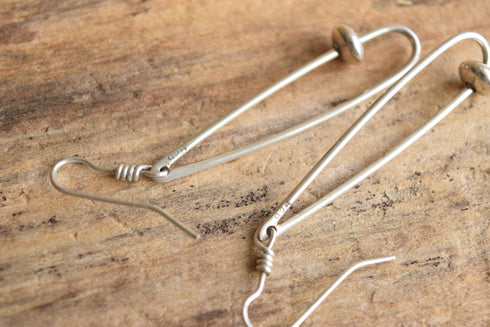 Modernist Sterling Dangle Earrings