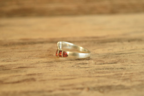 Pink Opal Inlay Ring - Size 9