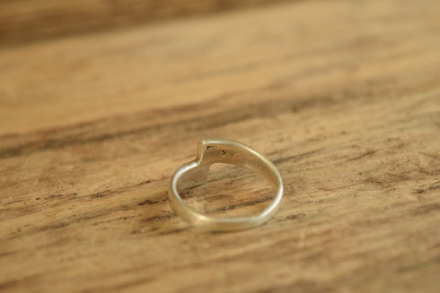 Pink Opal Inlay Ring - Size 9