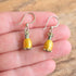 Dangle Pineapple Enamel Sterling Silver Earrings