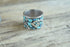 Wide Taxco Inlay Ring - Size 12
