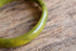 Yellow Green Marbled Bakelite Bangle