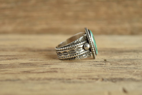 HS Navajo Turquoise Ring - Size 13