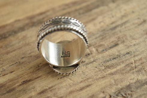 HS Navajo Turquoise Ring - Size 13