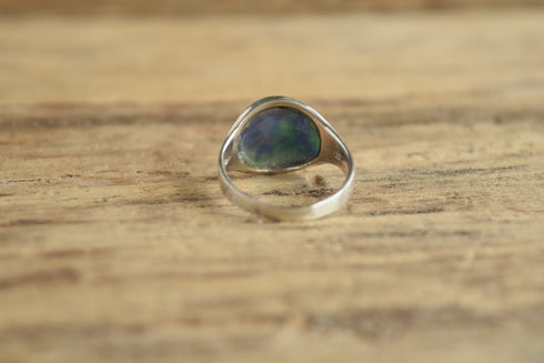 Abalone Sterling Ring - Size 8