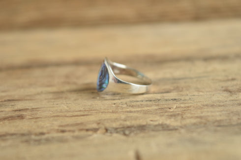 Abalone Sterling Ring - Size 8