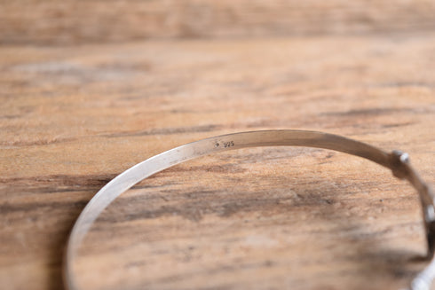 Twin Snake Sterling Silver Bangle