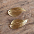 14k Yellow Gold Leaf Shaped Earrings