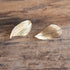 14k Yellow Gold Leaf Shaped Earrings