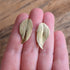 14k Yellow Gold Leaf Shaped Earrings