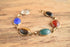 Large Gemstone Scarab Bracelet - 12K GF, HSB