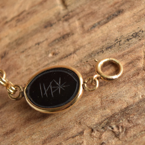 Large Gemstone Scarab Bracelet - 12K GF, HSB