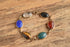 Large Gemstone Scarab Bracelet - 12K GF, HSB