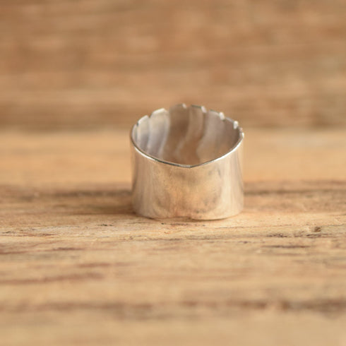 Feather Cigar Band Ring - Size 8.5 - Douglas Etsitty