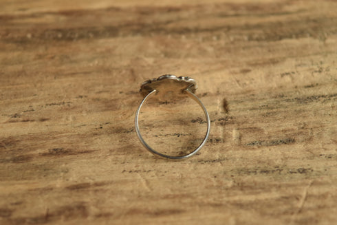 Turquoise Flower Cluster Ring - Size 7 1/4