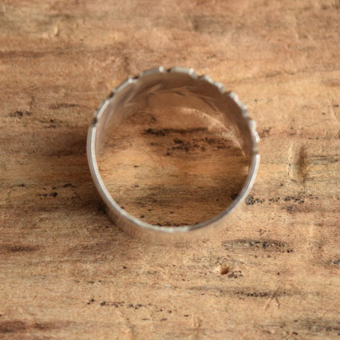 Feather Cigar Band Ring - Size 8.5 - Douglas Etsitty