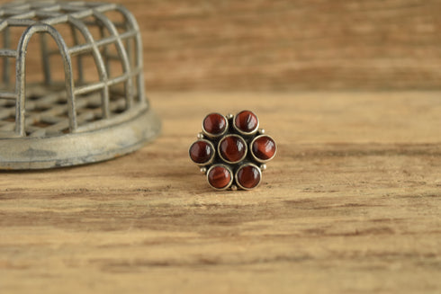 Tiger's Eye Cluster Ring - Size 6.75