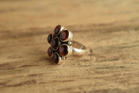 Tiger's Eye Cluster Ring - Size 6.75