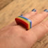 lucite layered rainbow ring