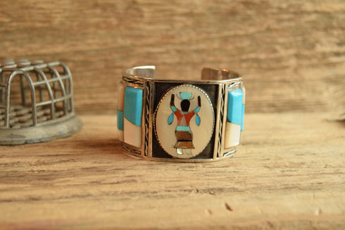 Dancing Kachina Zuni Inlay Cuff