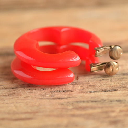 Juicy Berry Bakelite Hoop Earrings