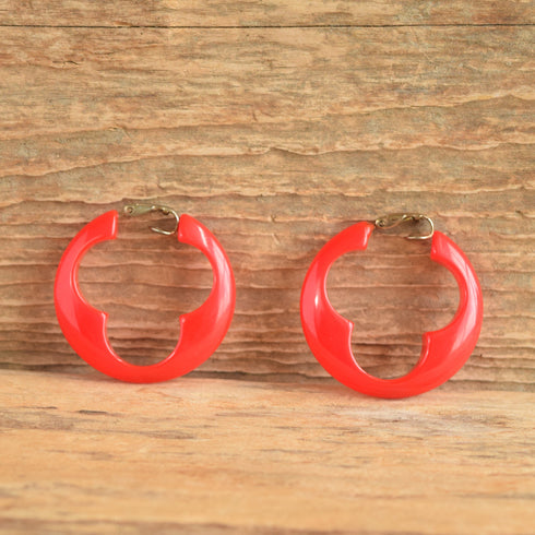 Juicy Berry Bakelite Hoop Earrings